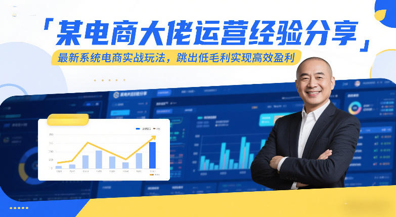 某电商大佬运营经验分享，最新系统电商实战玩法，跳出低毛利实现高效盈利|无忧资源社