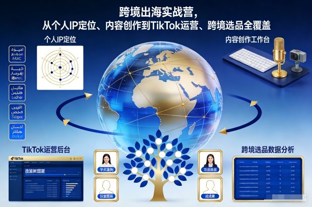 跨境出海实战营，从个人IP定位、内容创作到TikTok运营、跨境选品全覆盖|无忧资源社