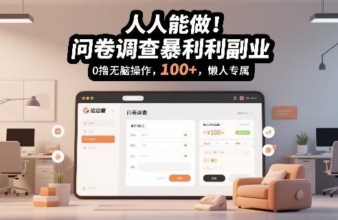 人人能做！问卷调查暴利副业，0撸无脑操作，每天轻松日入100+，懒人专属【揭秘】|无忧资源社