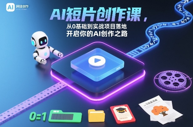 AI短片创作课，从0基础到实战项目落地，开启你的AI创作之路|无忧资源社