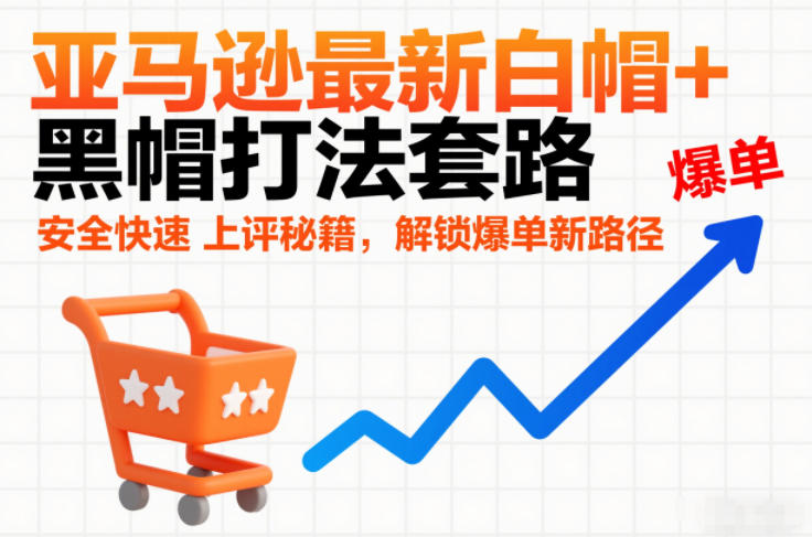 亚马逊最新白帽+黑帽打法套路，安全快速上评秘籍，解锁爆单新路径|无忧资源社