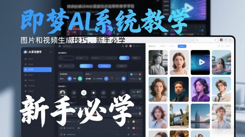 即梦AI系统教学，图片和视频生成技巧，新手必学|无忧资源社