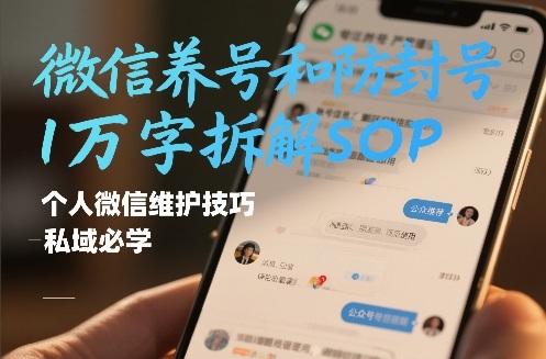 微信养号和防封号1万字拆解SOP,个人微信维护技巧,私域必学【文档】|无忧资源社
