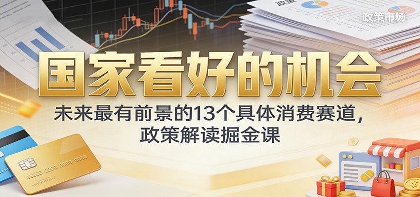 公众号付费文章：国家看好的机会，未来最有前景的13个具体消费赛道，政策解读掘金课|无忧资源社