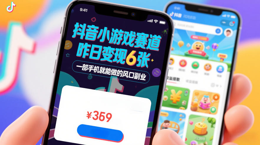 抖音小游戏赛道,昨日变现600+,零基础一部手机就能做的风口副业【揭秘】|无忧资源社