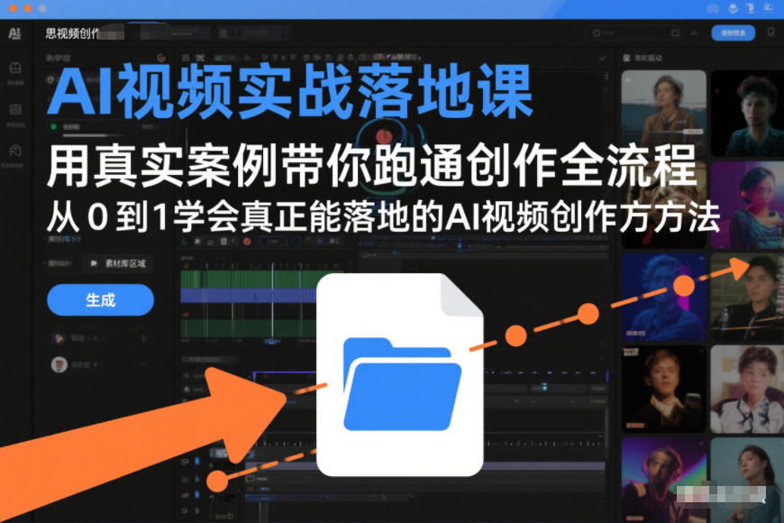 AI视频实战落地课，用真实案例带你跑通创作全流程，从0到1学会真正能落地的AI视频创作方法|无忧资源社
