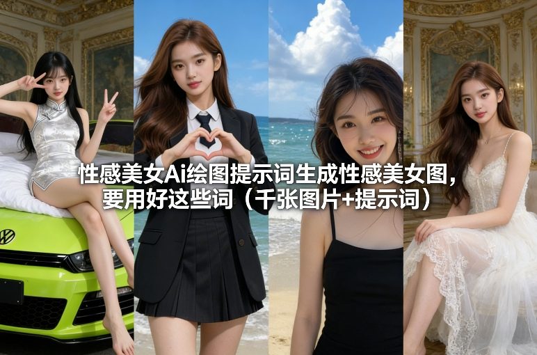 性感美女Ai绘图提示词生成性感美女图，要用好这些词（千张图片+提示词）|无忧资源社