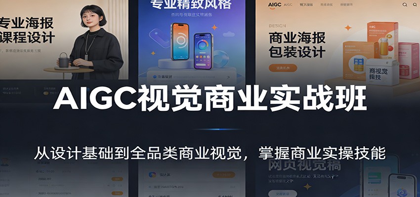 AIGC视觉商业实战班：从设计基础到全品类商业视觉，掌握商业实操技能|无忧资源社