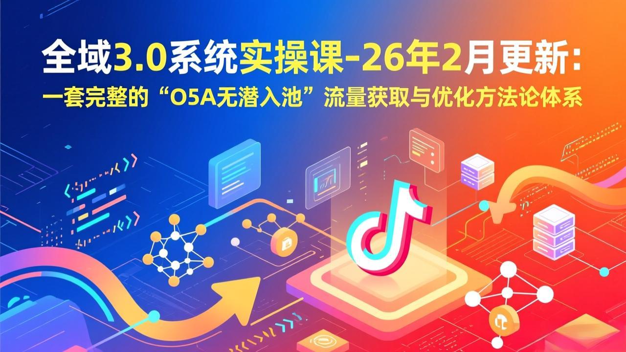 （17364期）全域3.0系统实操课-26年2月更新：一套完整的“O5A无潜入池”流量获取与优化方法论体系|无忧资源社