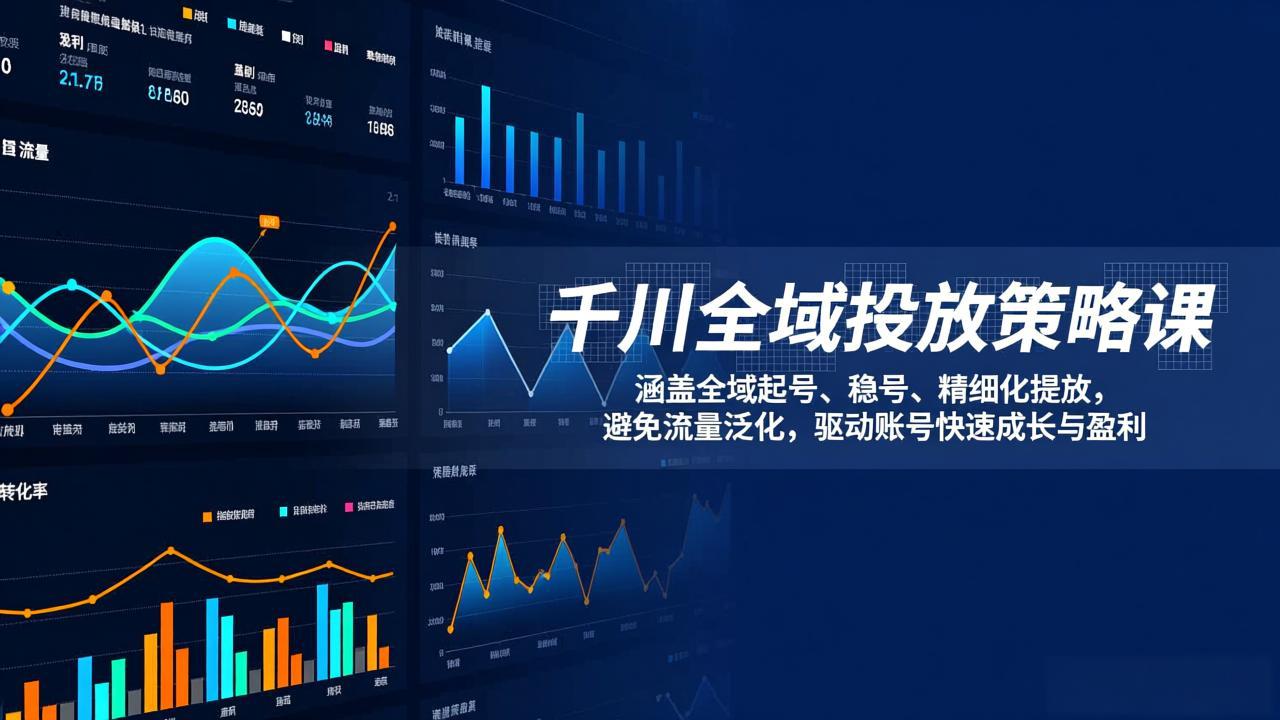 （17285期）千川全域投放策略课：涵盖全域起号、稳号、精细化投放，避免流量泛化，驱动账号快速成长与盈利|无忧资源社
