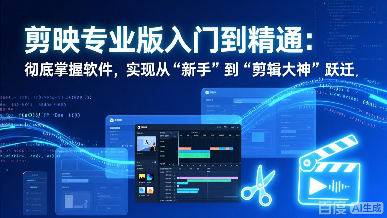 （17321期）剪映专业版入门到精通：彻底掌握软件，实现从“新手”到“剪辑大神”跃迁|无忧资源社
