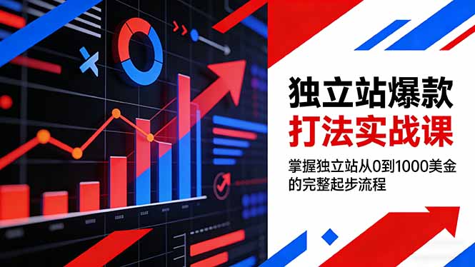（17322期）独立站爆款打法实战课，掌握独立站从0到1000美金的完整起步流程|无忧资源社