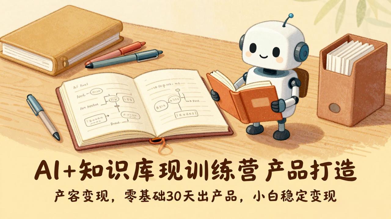 （17323期）AI+知识库变现训练营，产品打造、内容创作、全平台变现，零基础30天出产品，小白稳定变现|无忧资源社