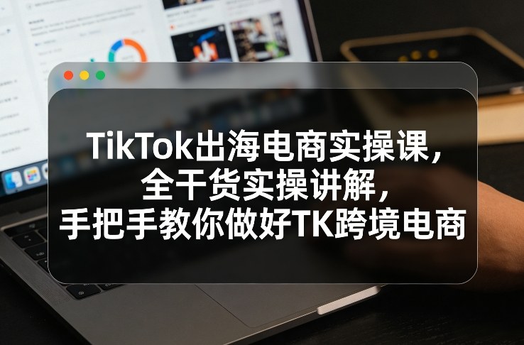 TikTok出海电商实操课，全干货实操讲解，手把手教你做好TK跨境电商|无忧资源社