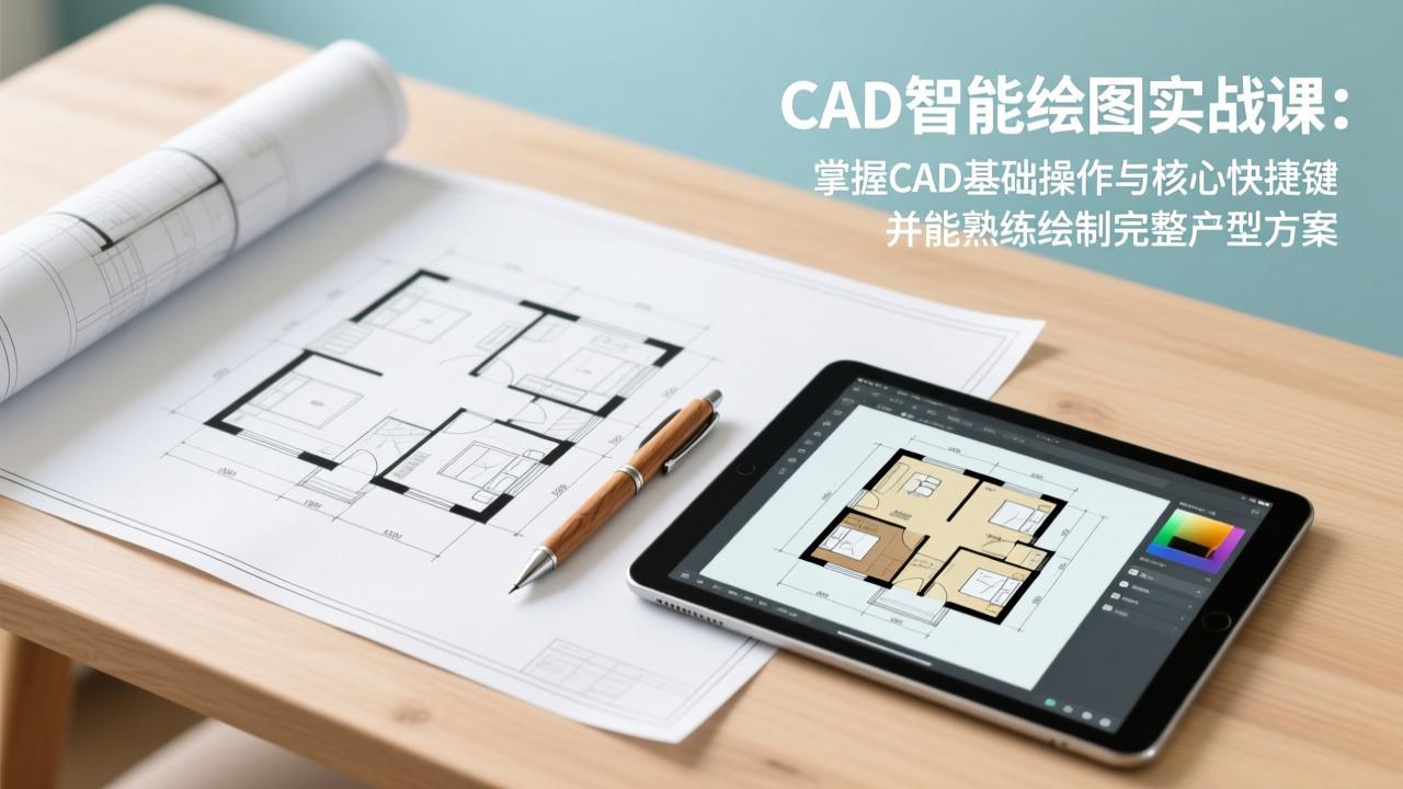 （17348期）CAD智能绘图实战课：掌握CAD基础操作与核心快捷键，并能熟练绘制完整户型方案|无忧资源社