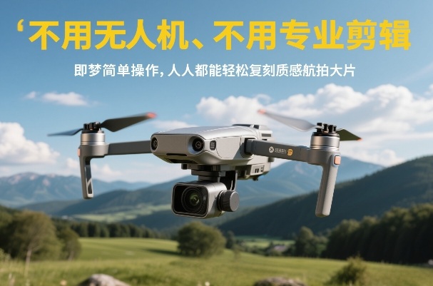不用无人机、不用专业剪辑，即梦简单操作，人人都能轻松复刻质感航拍大片|无忧资源社