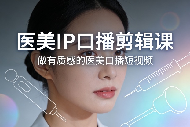 医美IP口播剪辑课，做有质感的医美口播短视频|无忧资源社