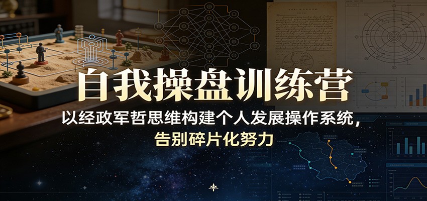 自我操盘训练营：以经政军哲思维构建个人发展操作系统，告别碎片化努力|无忧资源社