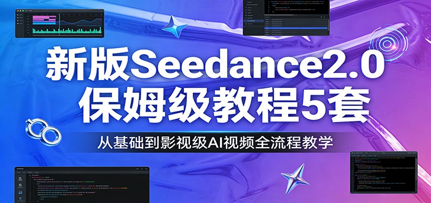 新版Seedance2.0保姆级教程5套：从基础到影视级AI视频全流程教学|无忧资源社
