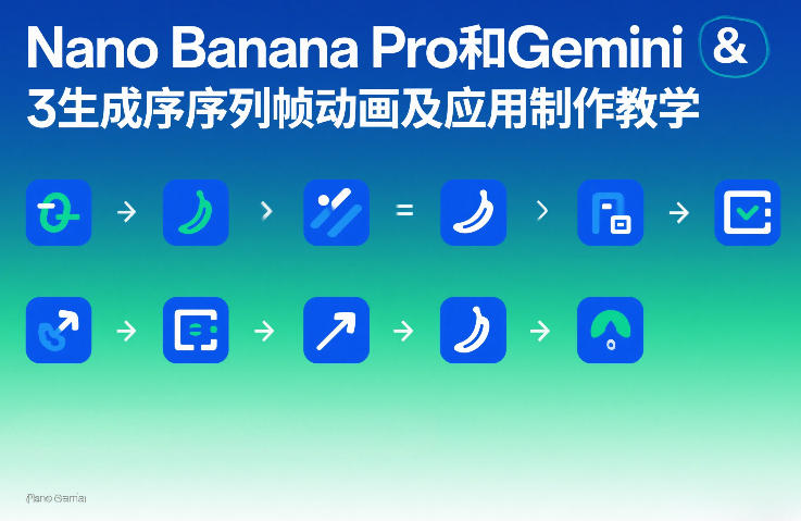 Nano Banana Pro和Gemini 3生成序列帧动画及应用制作教学|无忧资源社