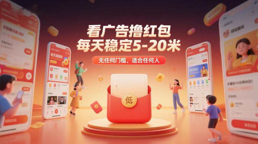 看广告撸红包，每天稳定5-20米，无任何门槛，适合任何人|无忧资源社