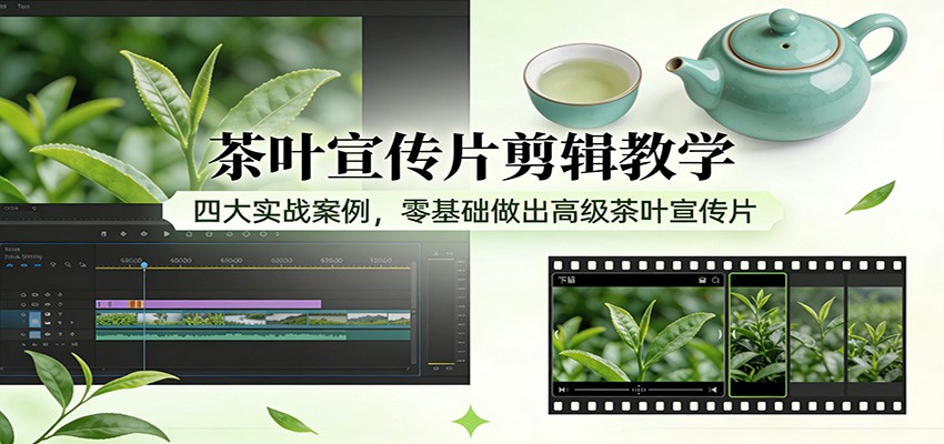 茶叶宣传片剪辑教学：四大实战案例，零基础做出高级茶叶宣传片|无忧资源社