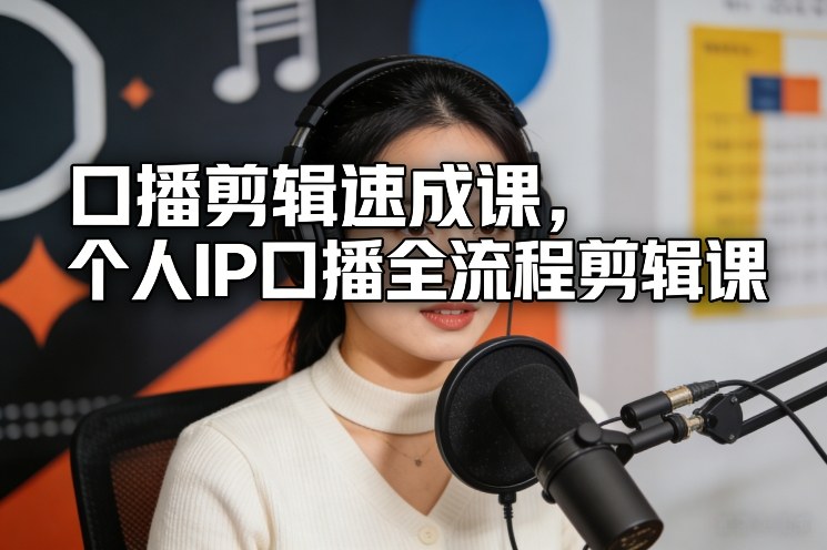 口播剪辑速成课，个人IP口播全流程剪辑课|无忧资源社