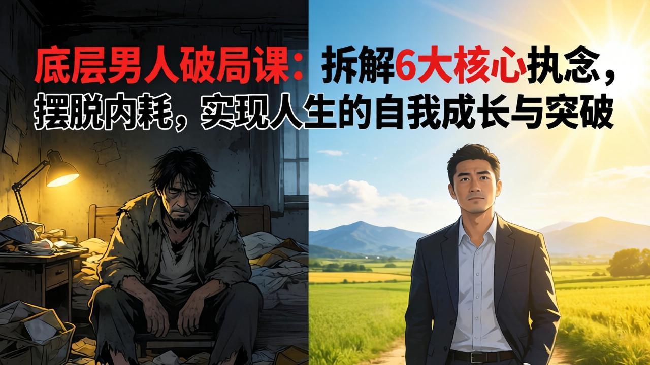 (17747期)付费文章:底层男人破局课:拆解 6 大核心执念,摆脱内耗,实现人生的自我成长与突破|无忧资源社
