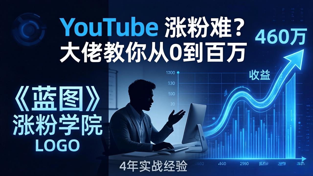 （17836期）YouTube 涨粉难？《蓝图涨粉学院》：4 年赚 460 万的大佬教策略，从0到百万有路径！|无忧资源社