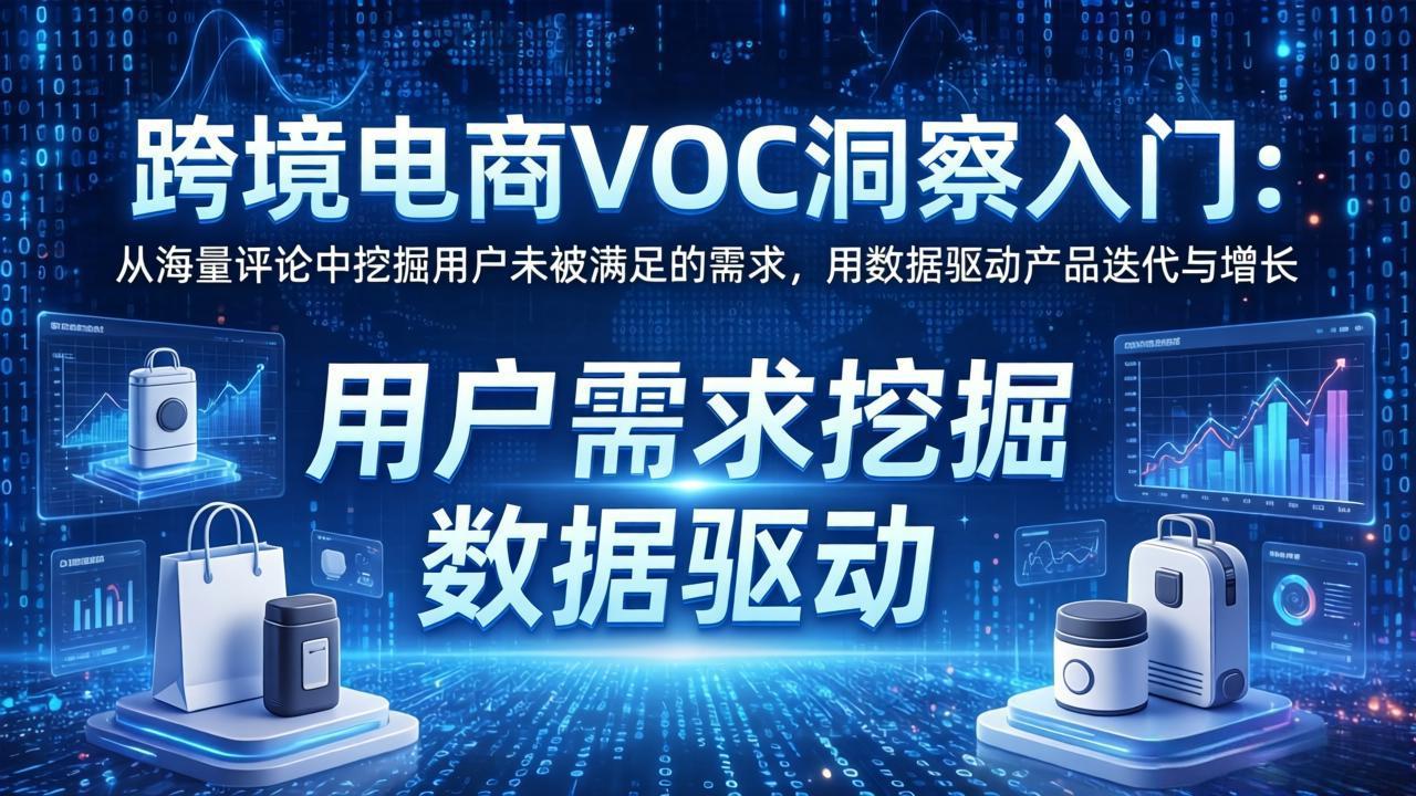 （17796期）跨境电商VOC洞察入门：从海量评论中挖掘用户未被满足的需求，用数据驱动产品迭代与增长|无忧资源社