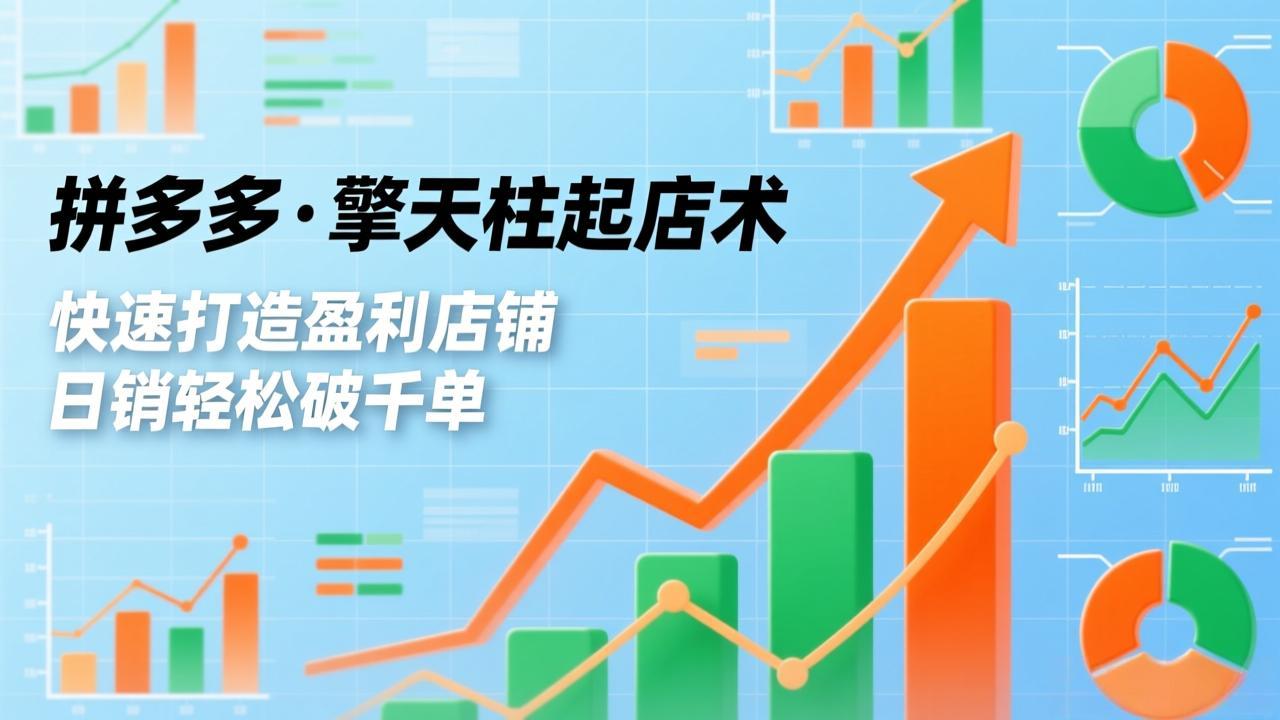 （17715期）拼多多·擎天柱起店术3.0(更新)，爆流布局、利润起飞、不断流，快速打造盈利店铺，日销破千单|无忧资源社