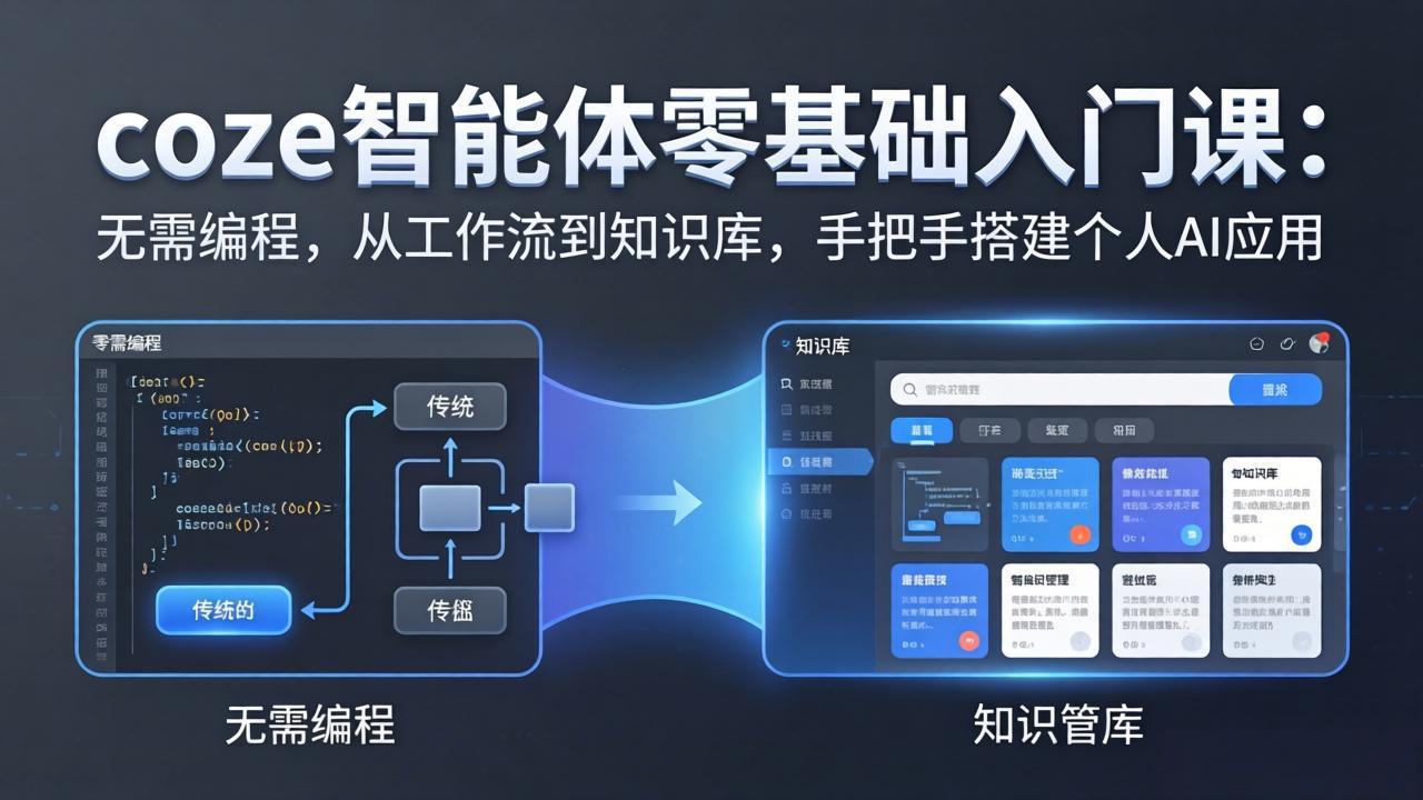 （17775期）coze智能体零基础入门课：无需编程，从工作流到知识库，手把手搭建个人AI应用|无忧资源社
