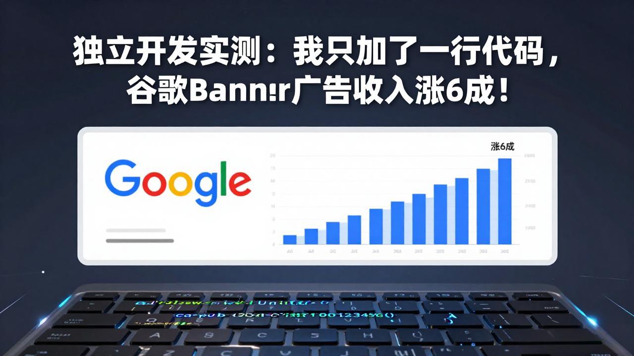 （17574期）付费文章：独立开发实测：我只加了一行代码，谷歌Banner广告收入涨6成！|无忧资源社