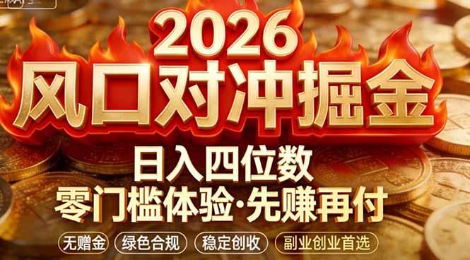（17631期）2026美金对冲套利，无赠金对冲策略保驾护航，低门槛易上手实操。单人单日收益2000+|无忧资源社