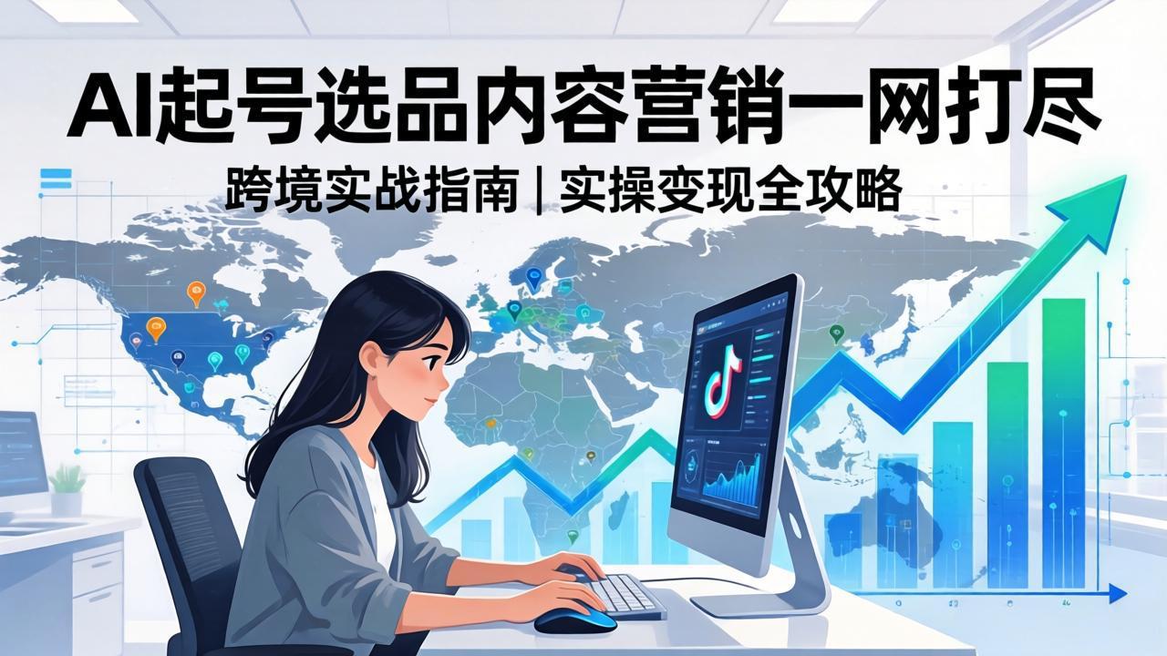 （17824期）2026 TikTok 跨境AI实操：从零基础到变现全流程，AI起号选品内容营销一网打尽|无忧资源社