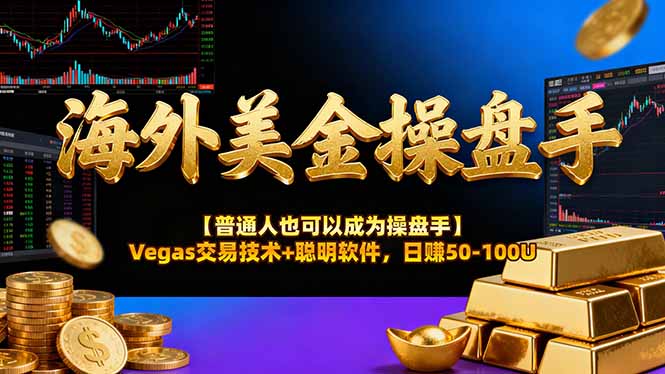 （17658期）海外美金操盘手技术【普通人操盘手手册】Vegas交易技术+聪明软件，日赚50-100U|无忧资源社