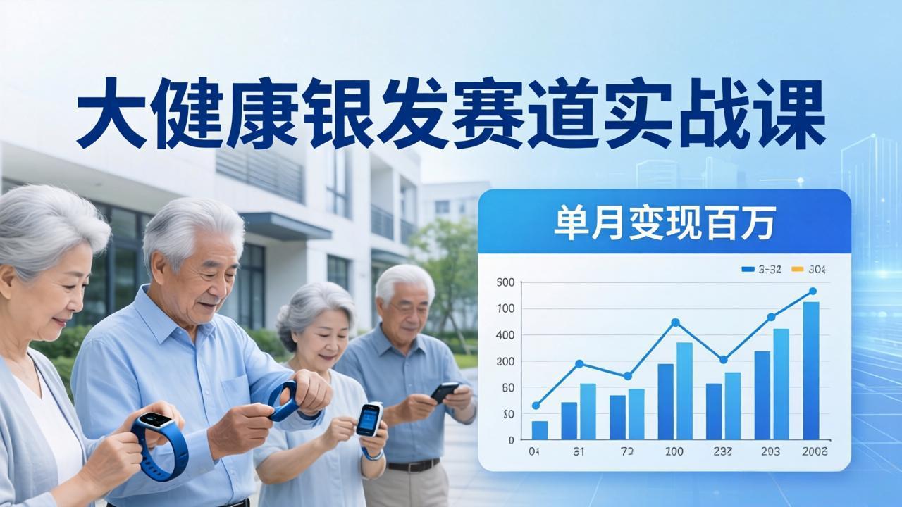 （17754期）大健康银发赛道实战课：拆解视频号线索型 IP 单月变现百万逻辑，教你精准获客高效变现|无忧资源社