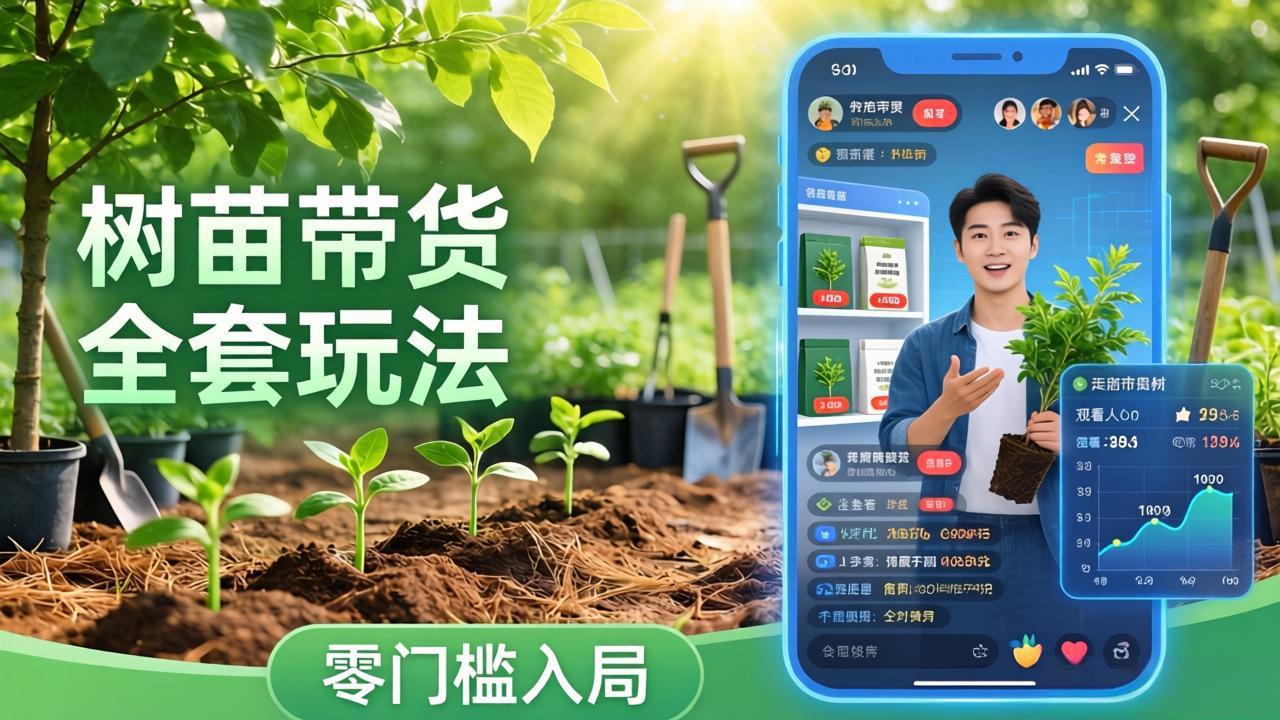 （17729期）视频号AI树苗带货全套玩法：零门槛入局，掌握豆包、千问等AI工具制作树苗视频的全套流程|无忧资源社