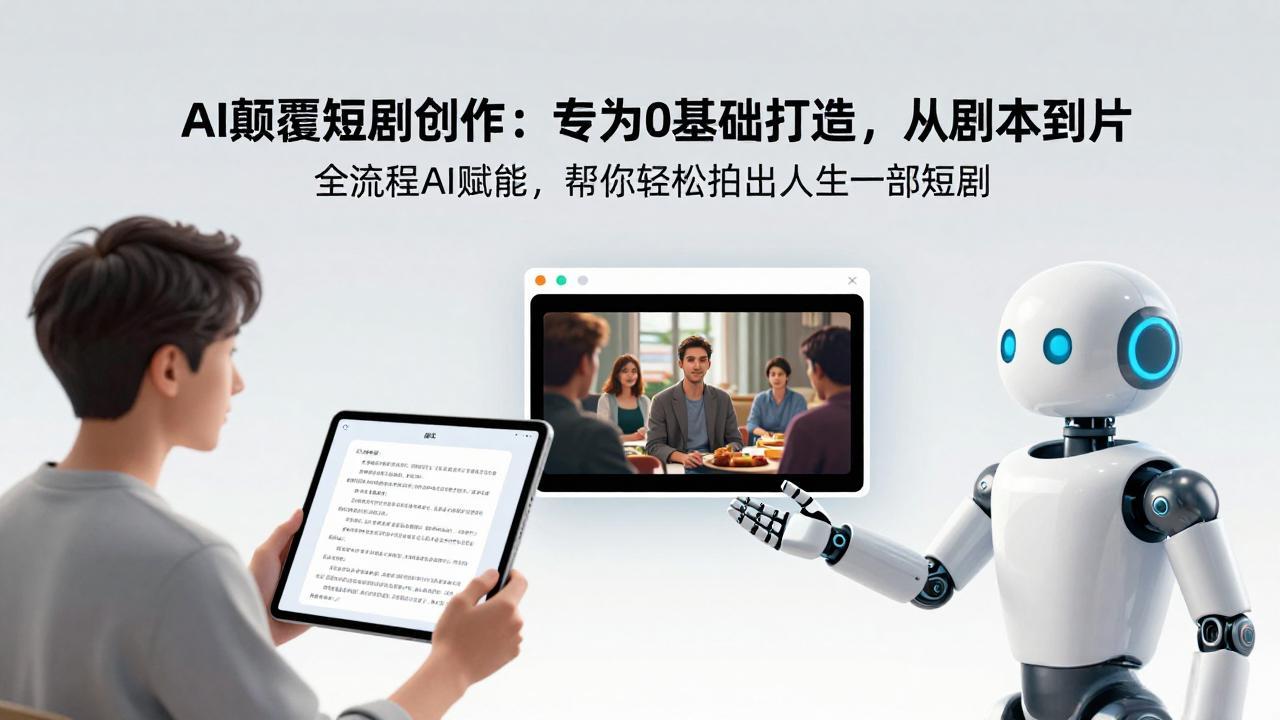 （17564期）AI颠覆短剧创作：专为0基础打造，从剧本到成片全流程AI赋能，帮你轻松拍出人生第一部短剧|无忧资源社