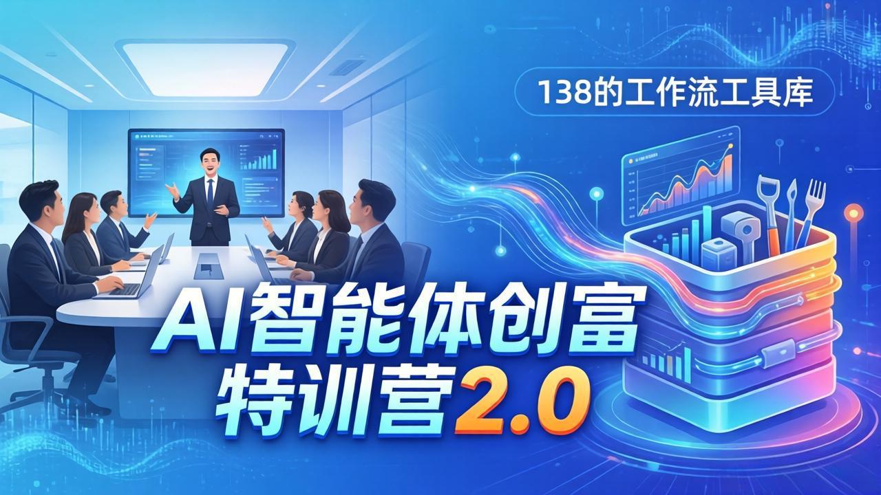 （17833期）AI智能体创富训练营2.0：3天闭门直播+视频课+工具库，从0到1搭建智能体附138个工作流|无忧资源社