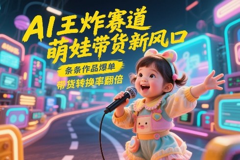 AI王炸赛道，萌娃带货新风口，条条作品爆单，带货转换率翻倍，核心逻辑拆解|无忧资源社