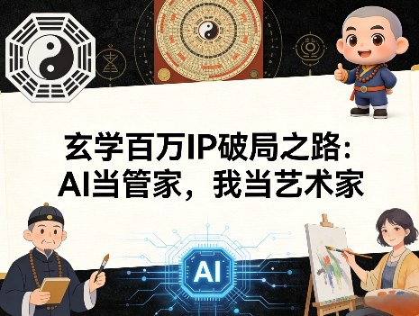 玄学百万IP破局之路：AI当管家，我当艺术家|无忧资源社