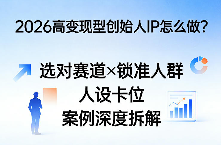 2026高变现型创始人IP怎么做?选对赛道×锁准人群×人设卡位×案例深度拆解|无忧资源社
