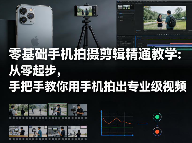 零基础手机拍摄剪辑精通教学：从零起步，手把手教你用手机拍出专业级视频|无忧资源社