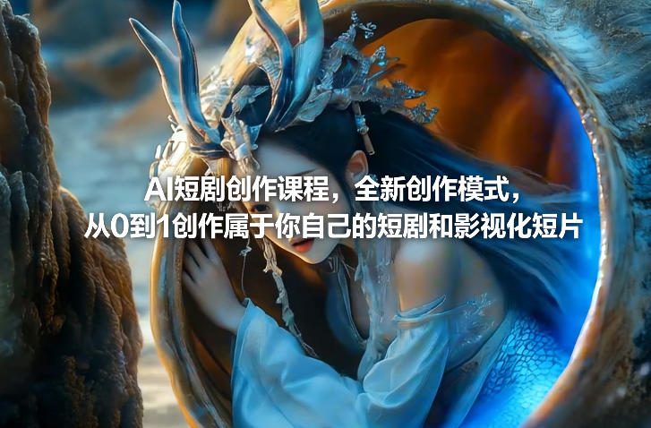 AI短剧创作课程，全新创作模式，从0到1创作属于你自己的短剧和影视化短片|无忧资源社