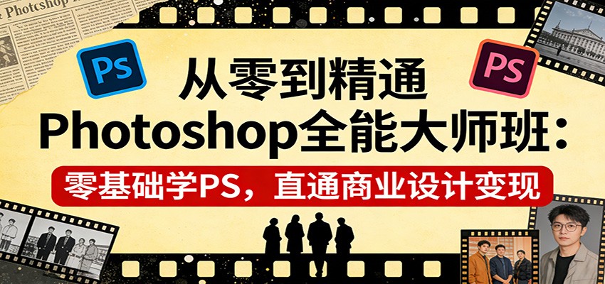 从零到精通Photoshop全能大师班：零基础学PS，直通商业设计变现|无忧资源社