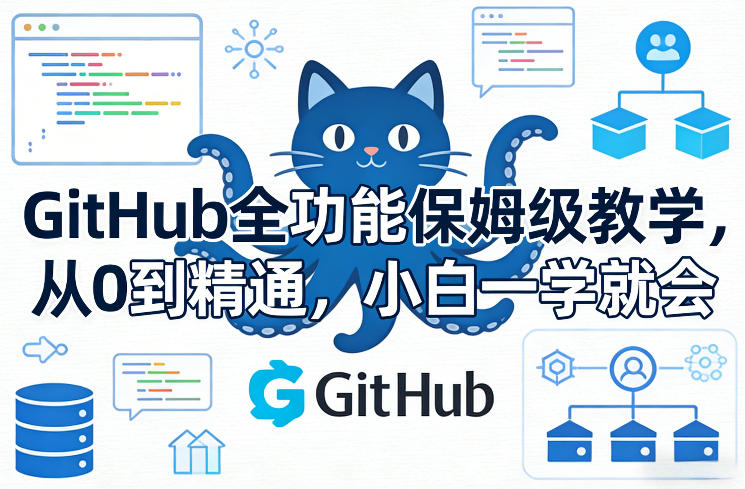 GitHub全功能保姆级教学，从0到精通，小白一学就会|无忧资源社