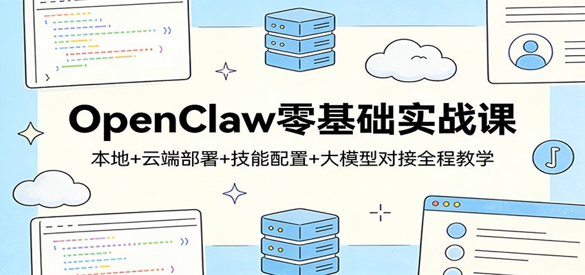 OpenClaw零基础实战课：本地+云端部署+技能配置+大模型对接全程教学|无忧资源社