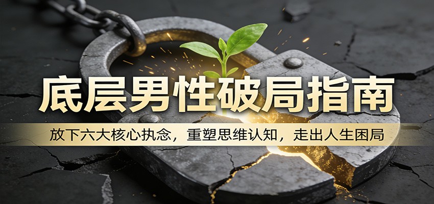 底层男性破局指南：放下六大核心执念，重塑思维认知，走出人生困局|无忧资源社