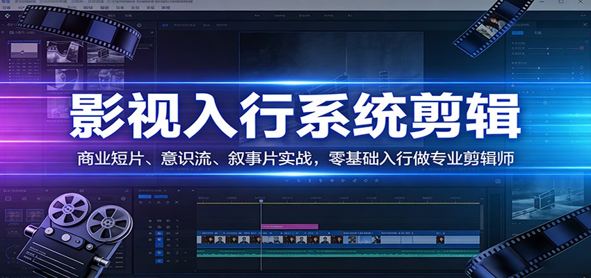 影视系统剪辑，商业短片、意识流、叙事片实战，零基础入行做专业剪辑师|无忧资源社